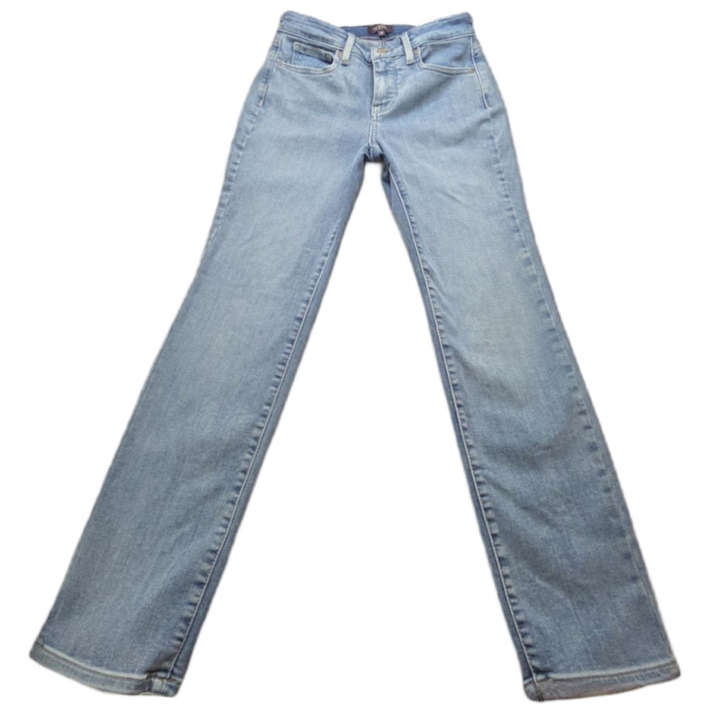 NYDJ Sheri Slim Petite Jeans 2P Light Wash Lift Tuck Stretch Denim